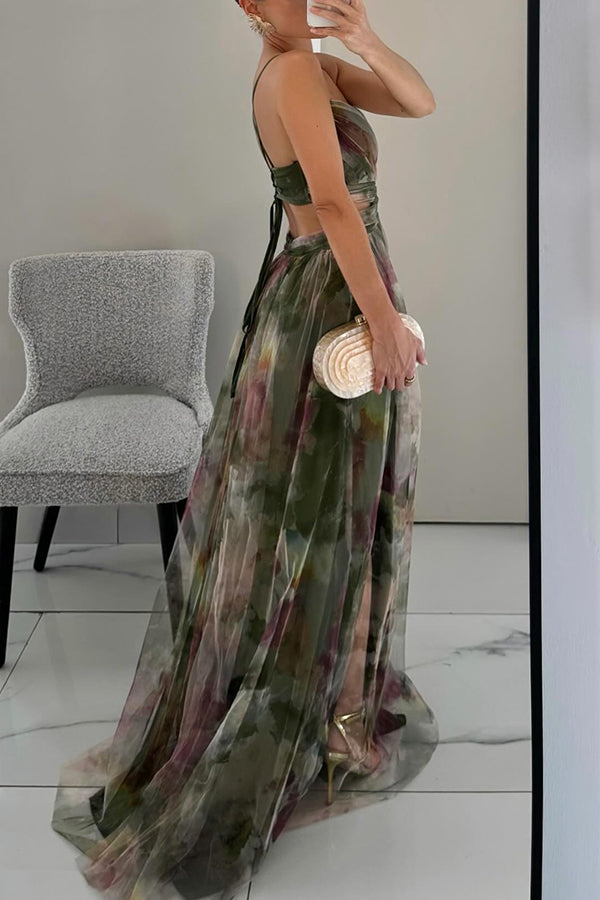 Vaëlia | Smuk maxi-kjole med blomsterprint