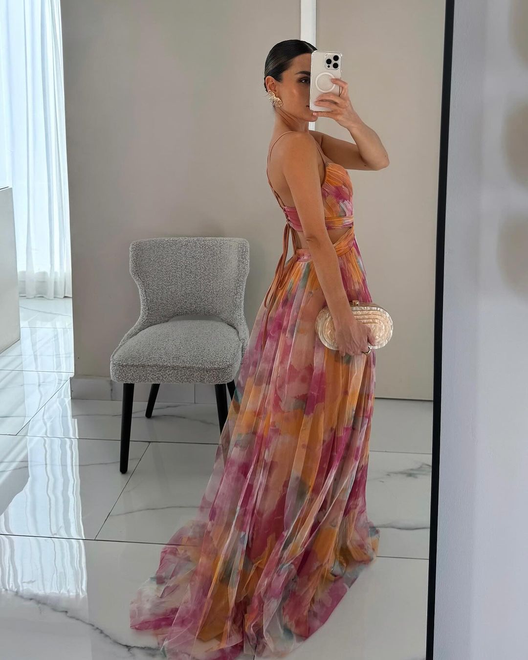 Vaëlia | Smuk maxi-kjole med blomsterprint