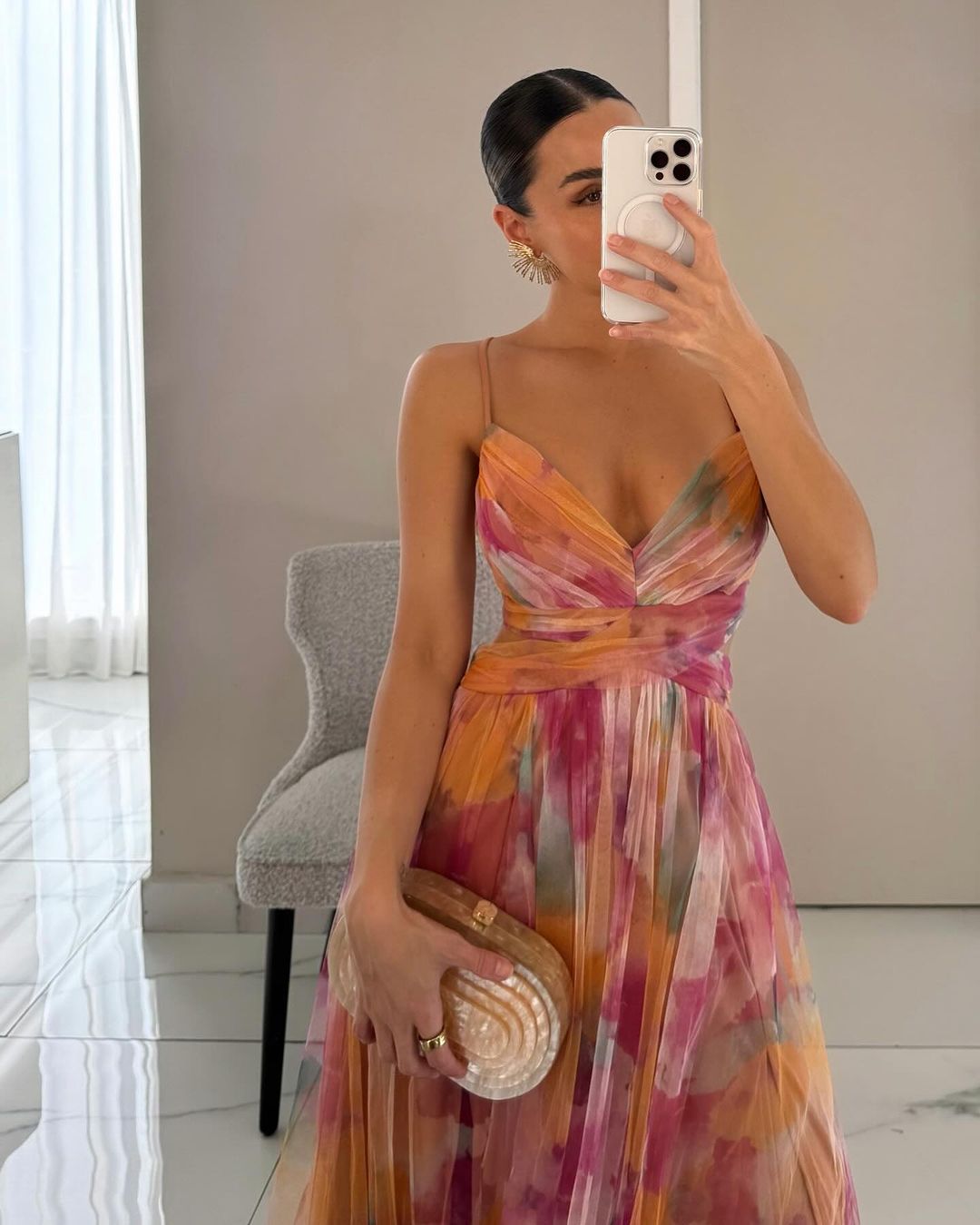 Vaëlia | Smuk maxi-kjole med blomsterprint