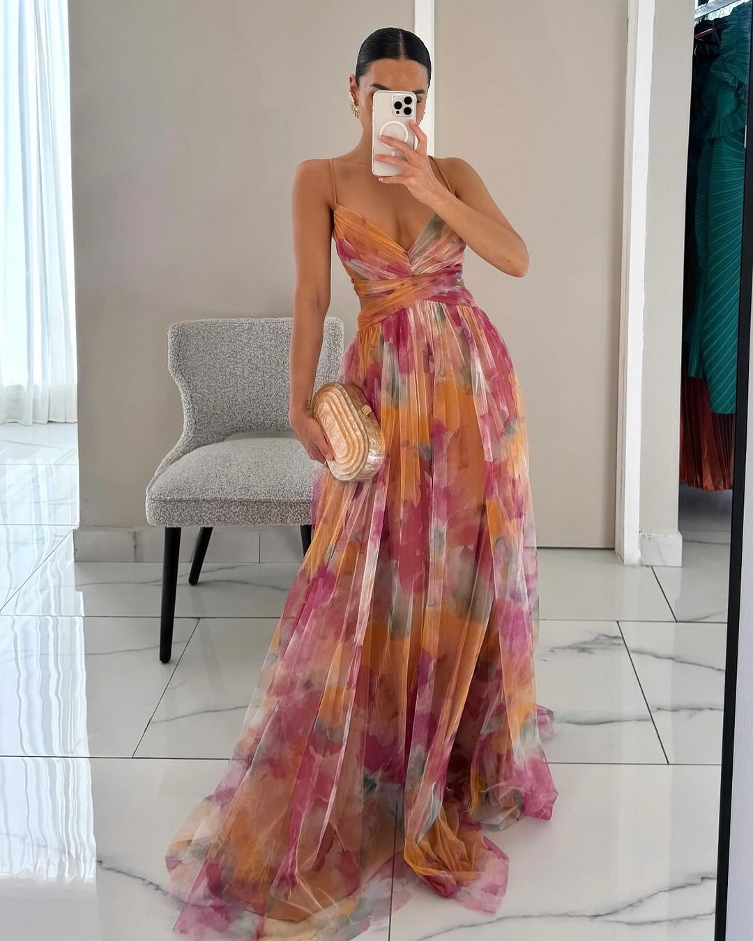 Vaëlia | Smuk maxi-kjole med blomsterprint