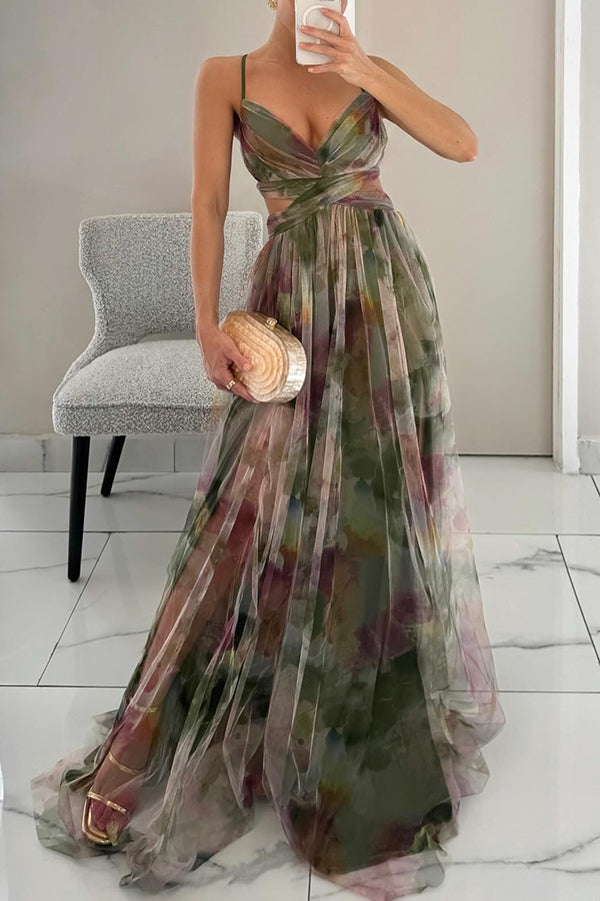 Vaëlia | Smuk maxi-kjole med blomsterprint