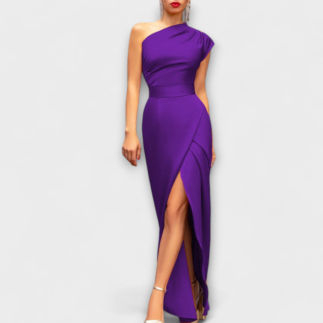 Ella | Elegant asymmetrisk aftenkjole